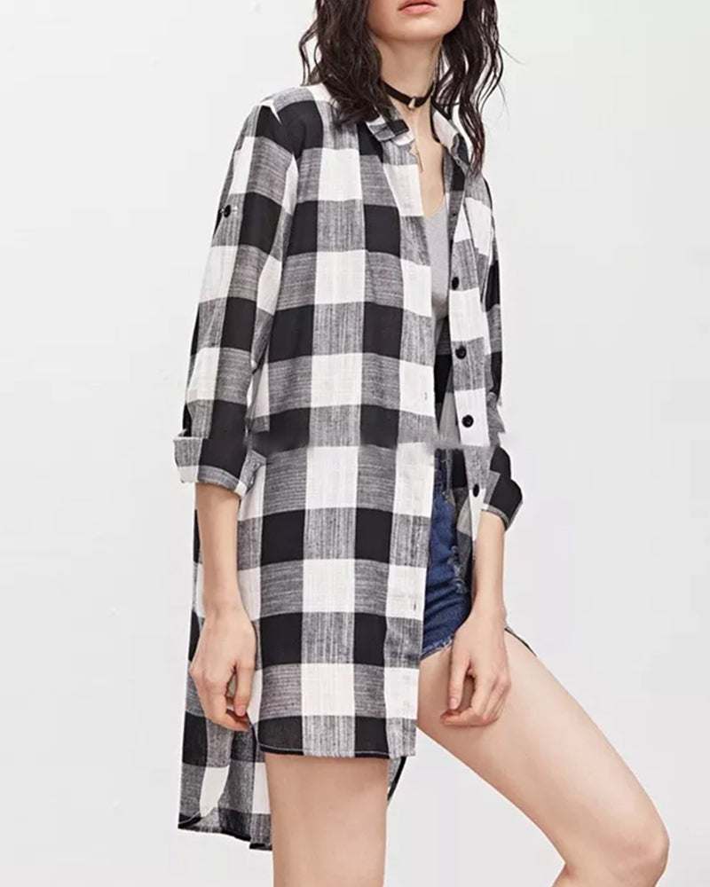 Zolla - Chemise à Carreaux avec Manches Longues