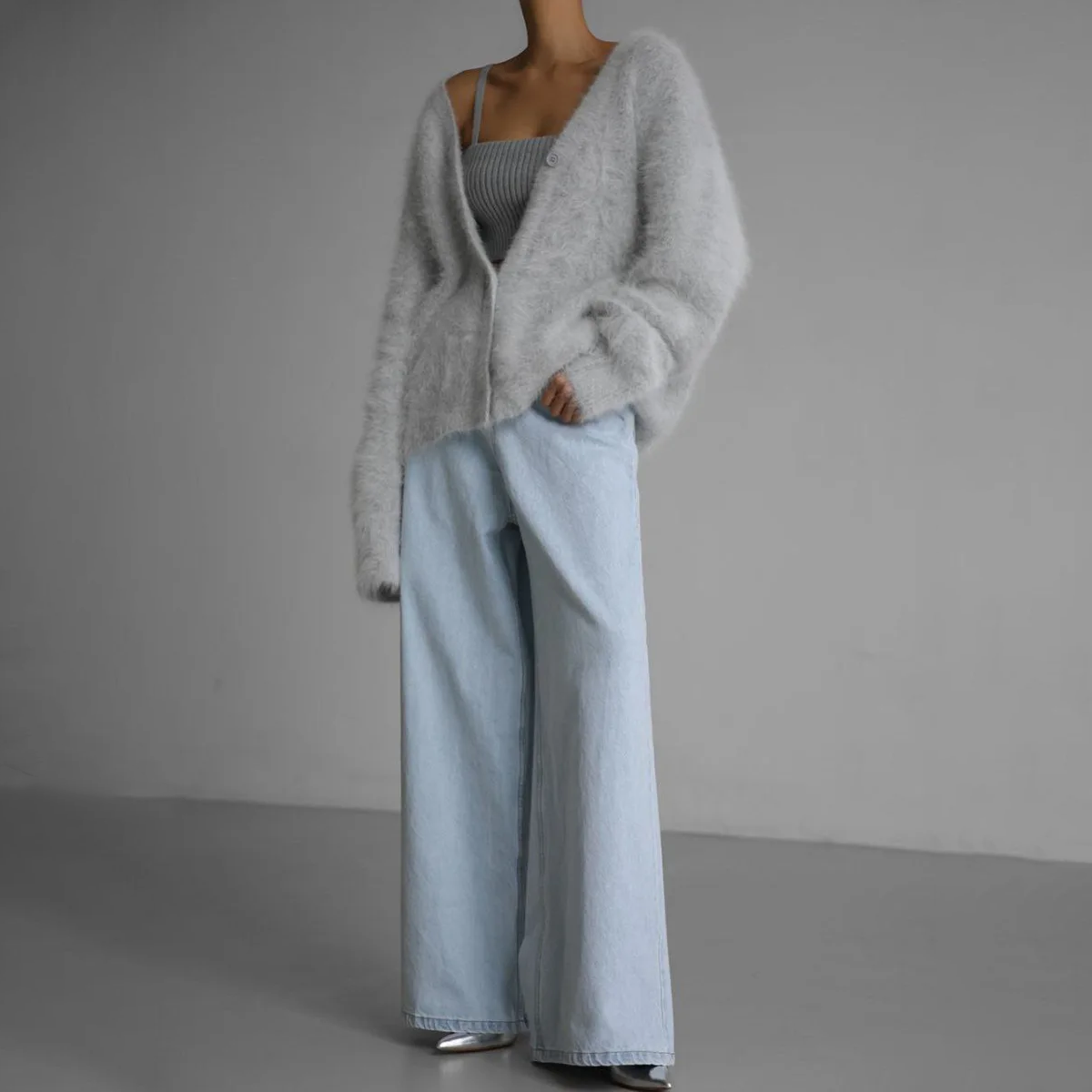 Hélia - Cardigan en Cachemire Tailleur avec 3 Boutons