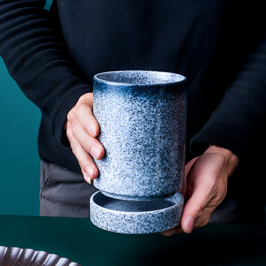 ClayAura - Porte-Couverts en Céramique Fait Main