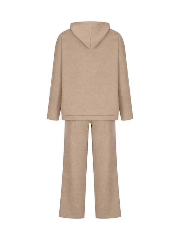 Gildas - Ensemble hoodie rayé de luxe pour femme