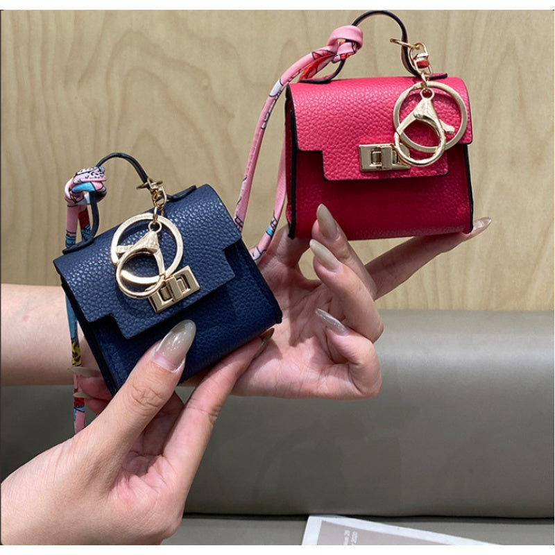 Camille - Porte-clés Sac en Cuir avec Fermeture à Boucle
