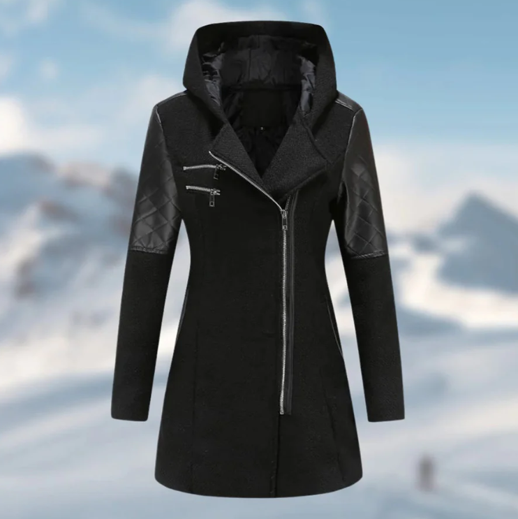 Riley - Manteau d'Hiver Long avec Capuche pour Femmes