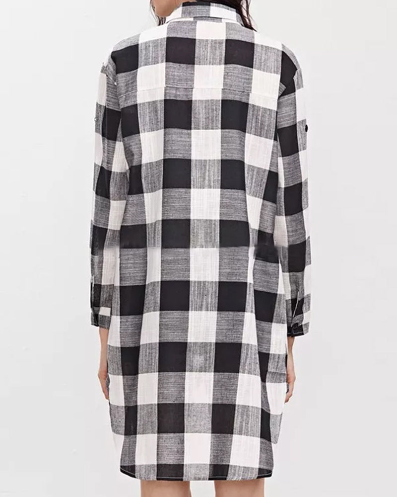 Zolla - Chemise à Carreaux avec Manches Longues
