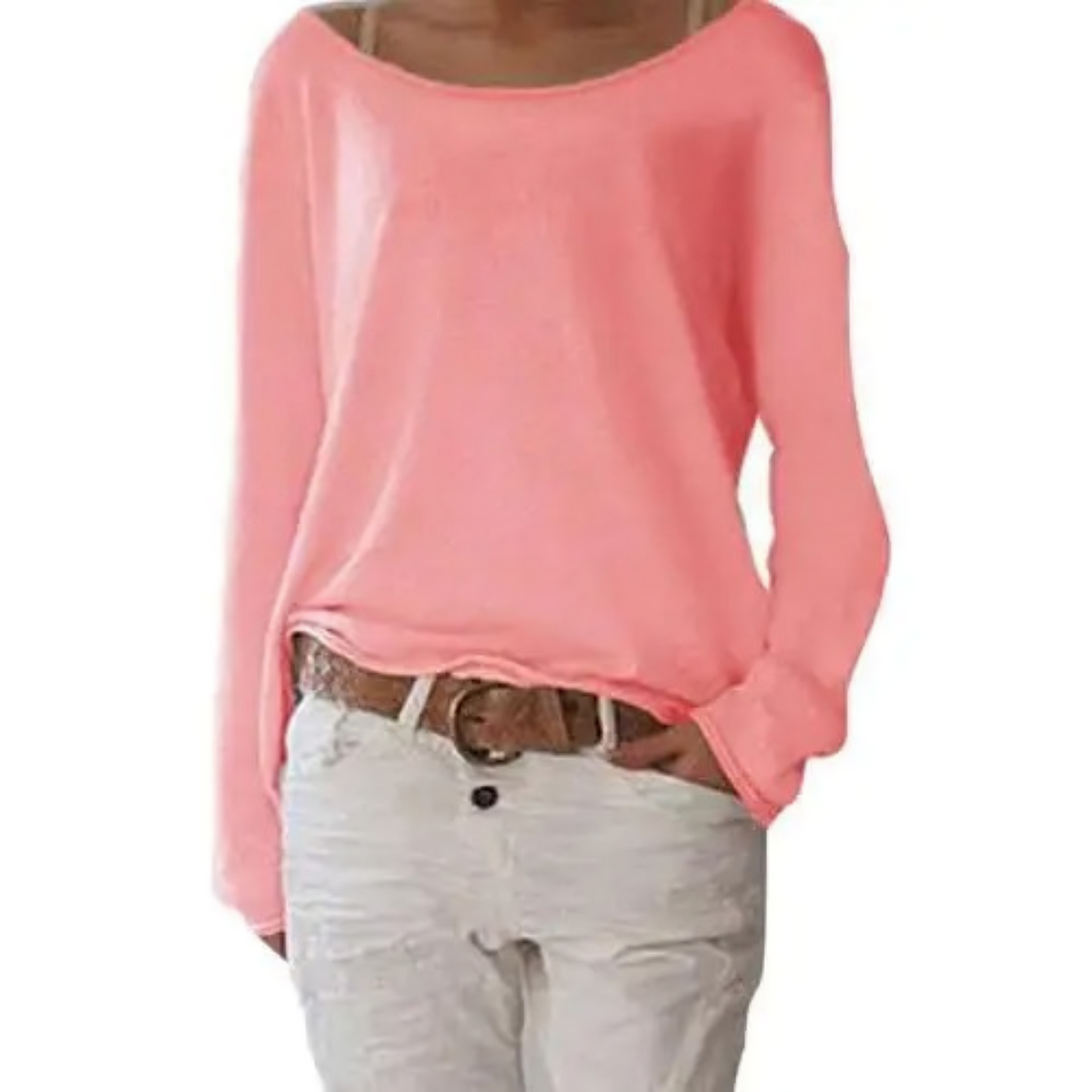 Moda - Pull Jaune en Laine à col Rond Simple et Ajusté Pour Femme
