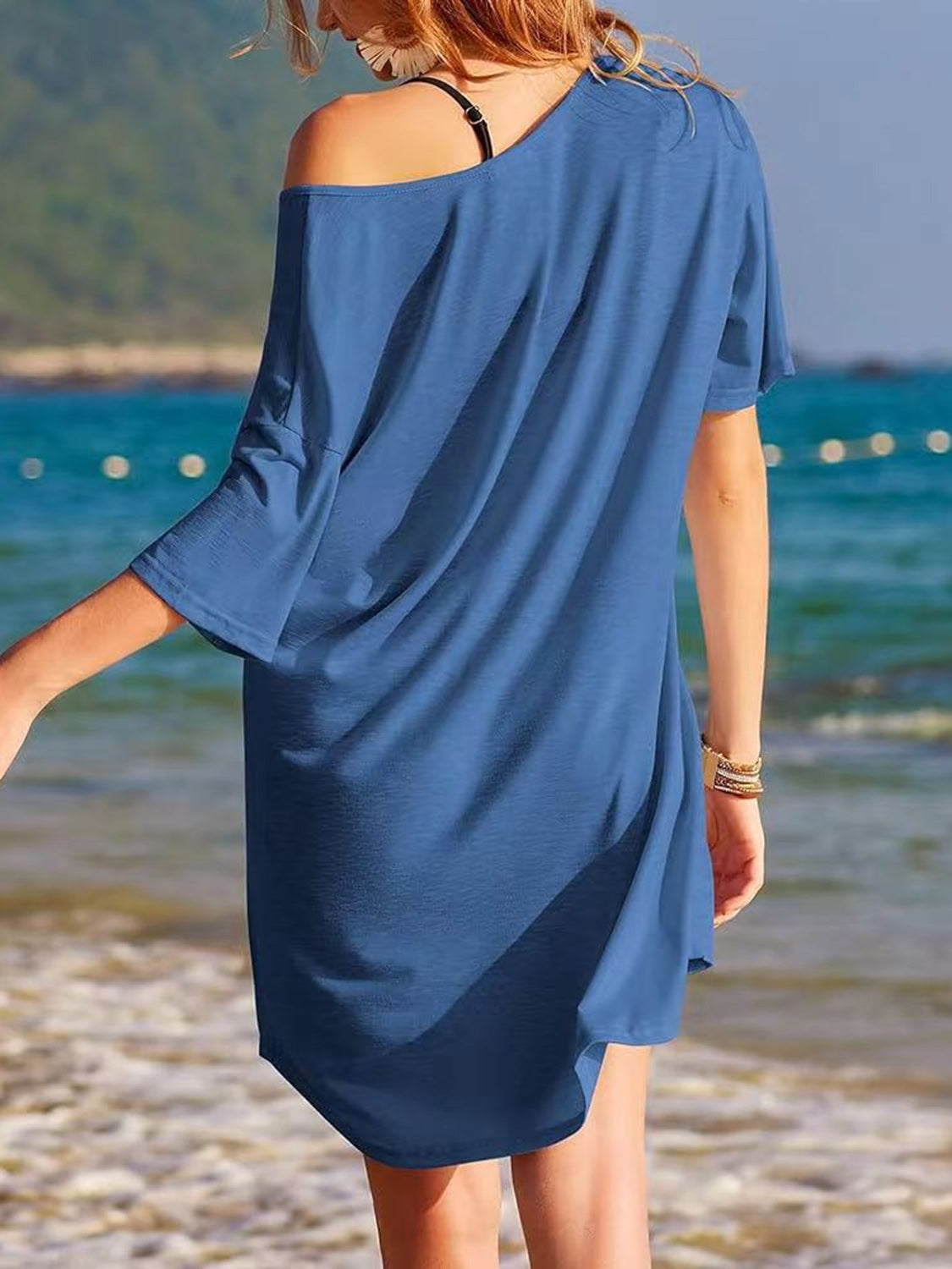 Diana – Robe T-shirt à Manches Courtes et Encolure en V