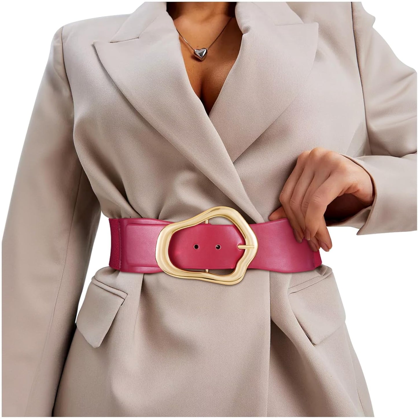 Margaux - Ceinture élastique large avec design abstrait pour femmes