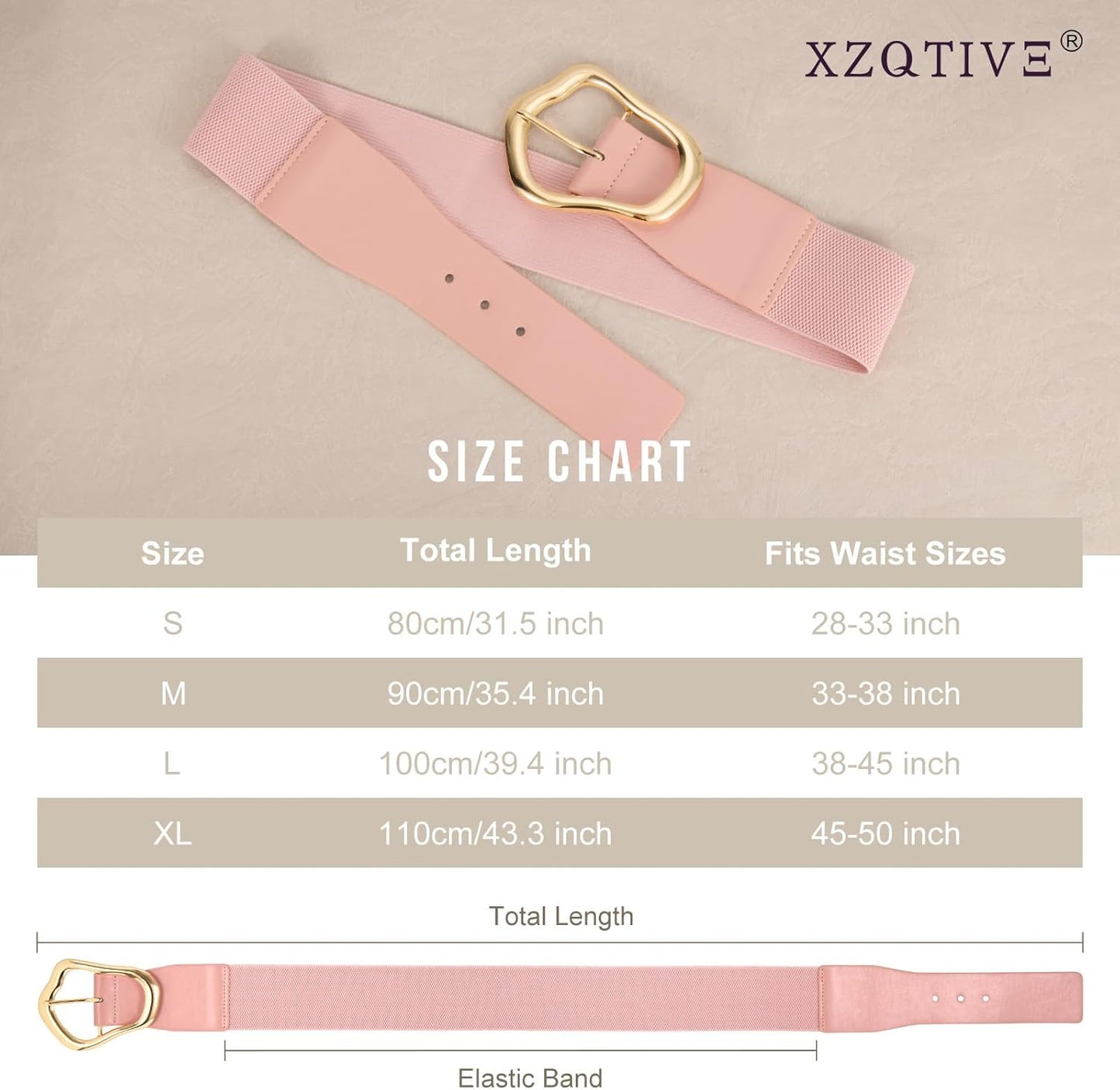 Margaux - Ceinture élastique large avec design abstrait pour femmes
