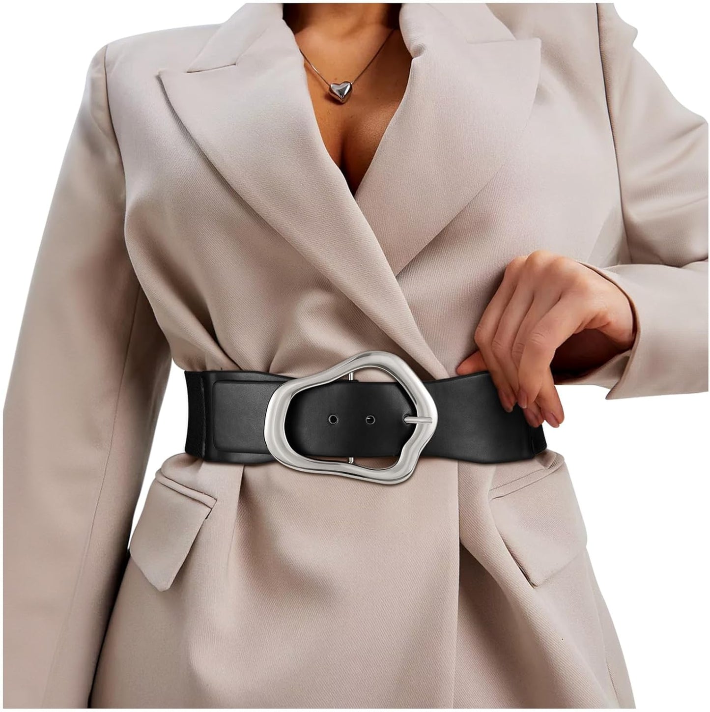 Margaux - Ceinture élastique large avec design abstrait pour femmes