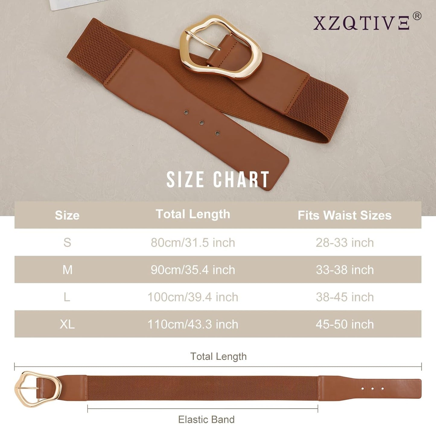 Margaux - Ceinture élastique large avec design abstrait pour femmes