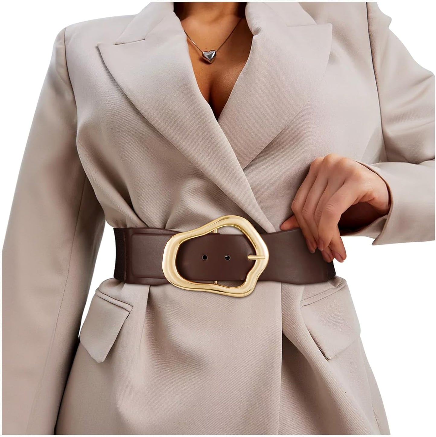 Margaux - Ceinture élastique large avec design abstrait pour femmes
