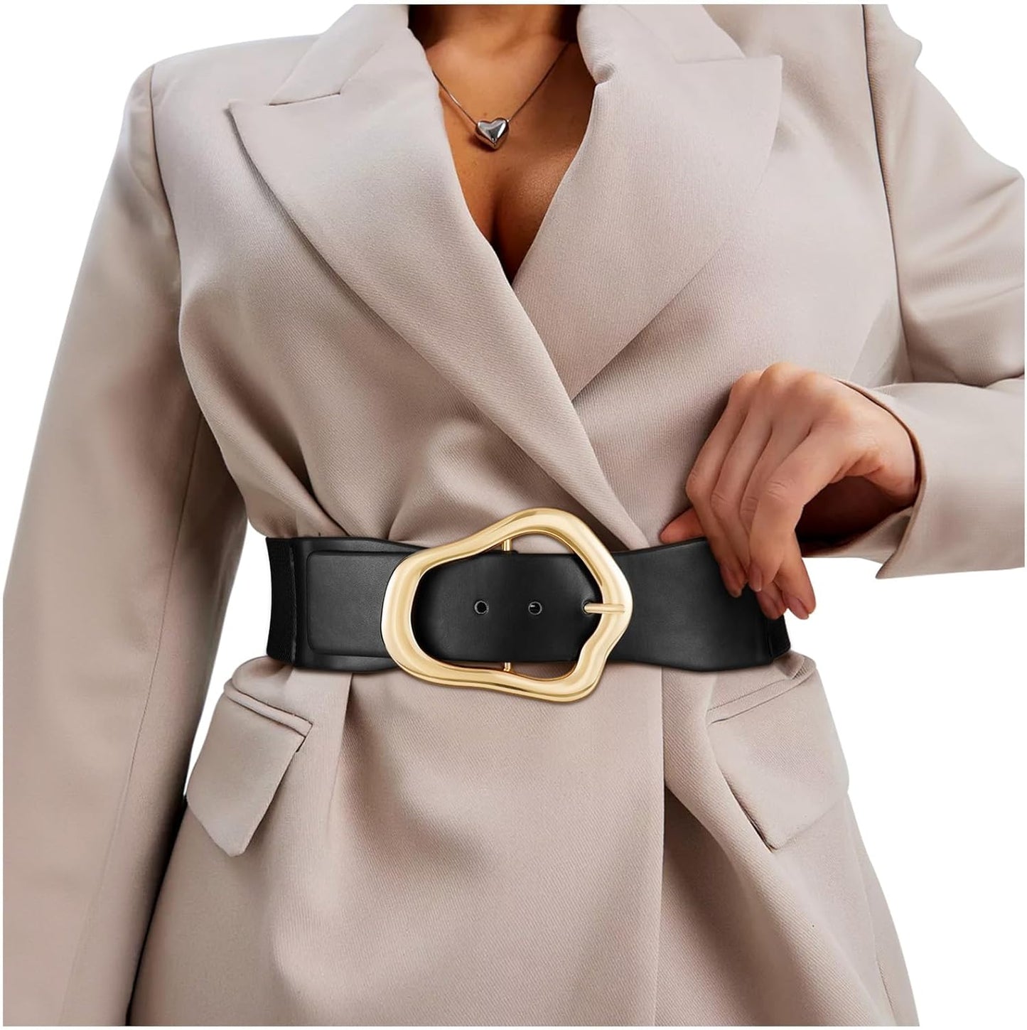 Margaux - Ceinture élastique large avec design abstrait pour femmes