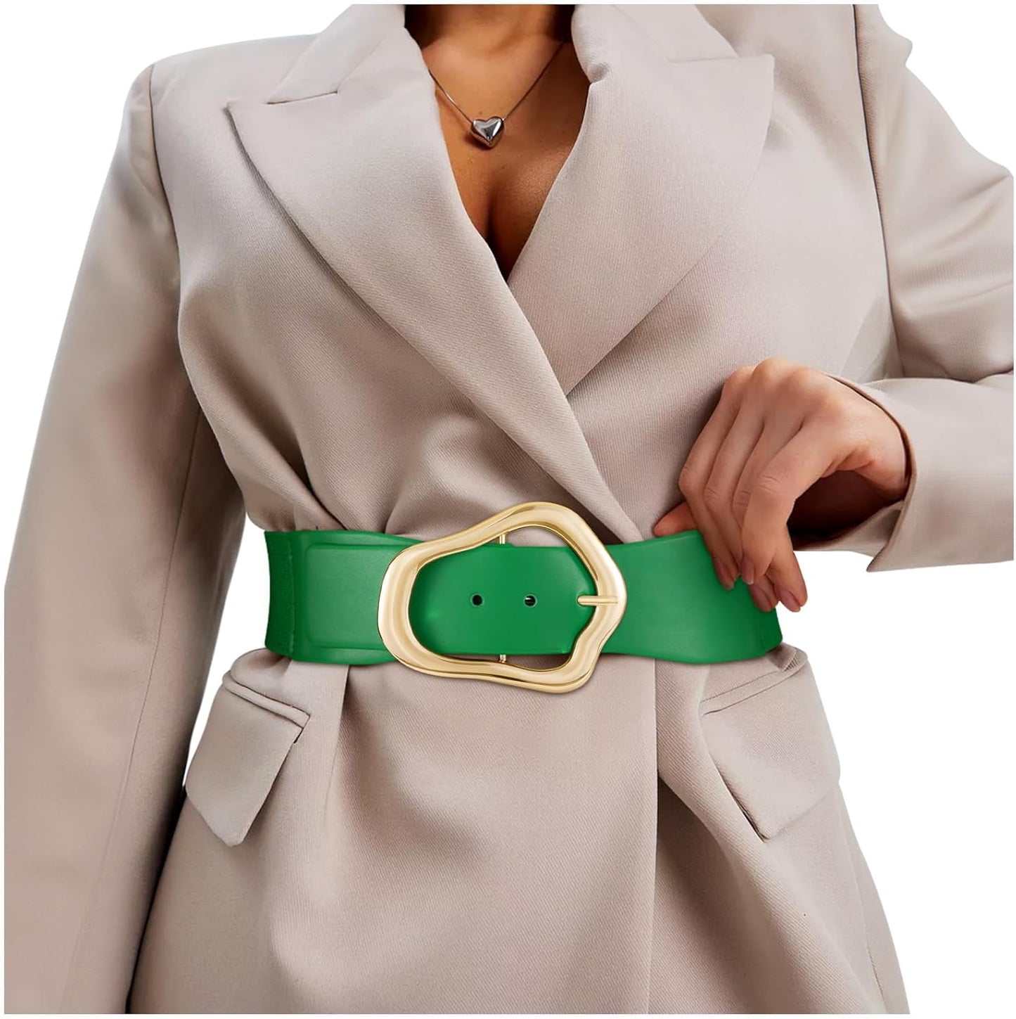 Margaux - Ceinture élastique large avec design abstrait pour femmes