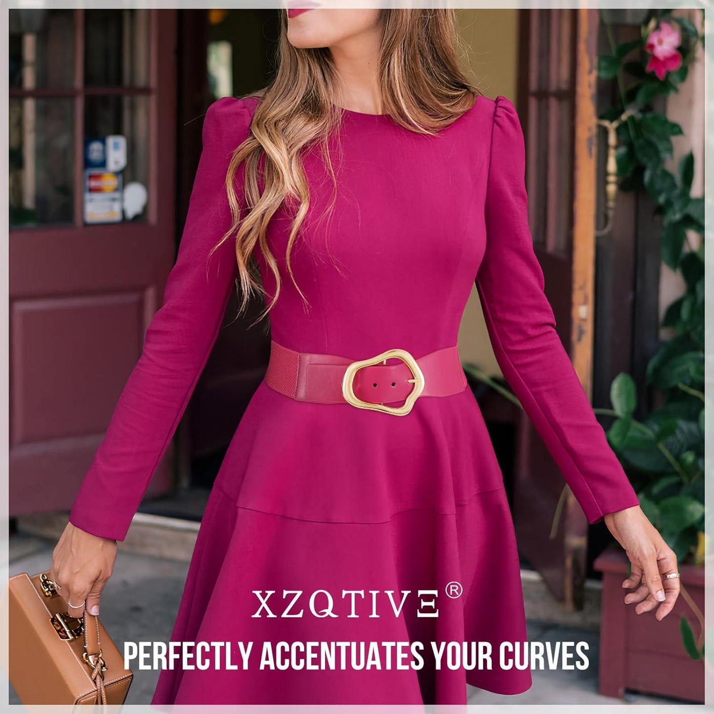 Margaux - Ceinture élastique large avec design abstrait pour femmes