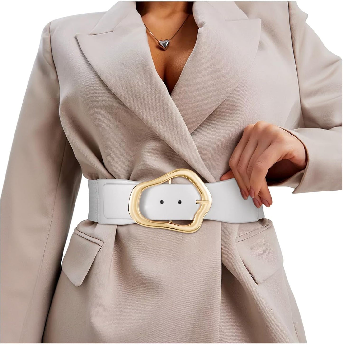 Margaux - Ceinture élastique large avec design abstrait pour femmes