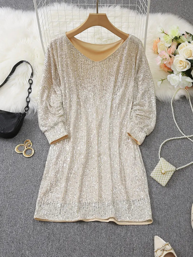 Isabella - Robe à Sequin Décolleté