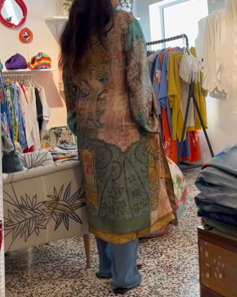 Néréa - Manteau Long Patchwork