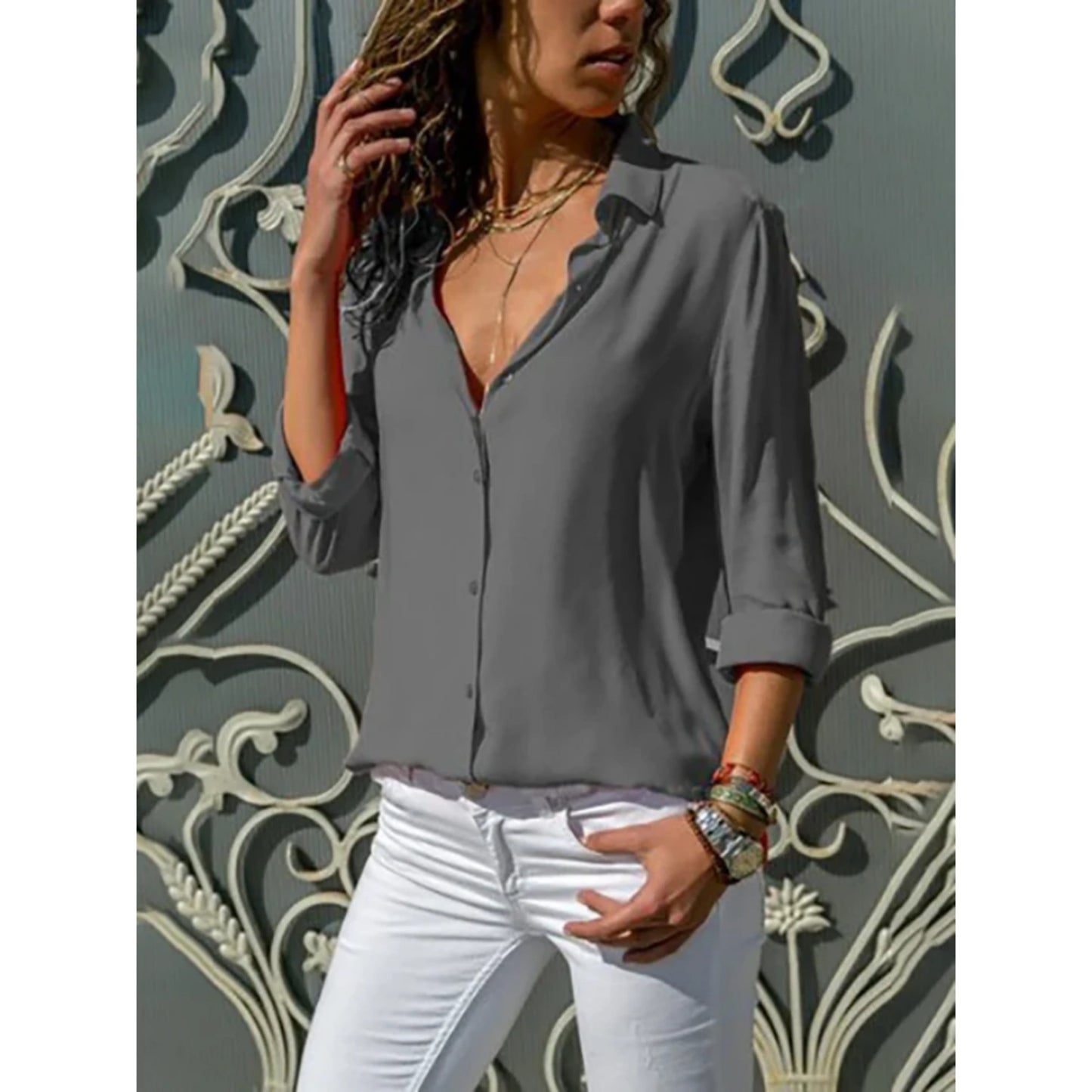 Camille - Chemise élégante à boutons
