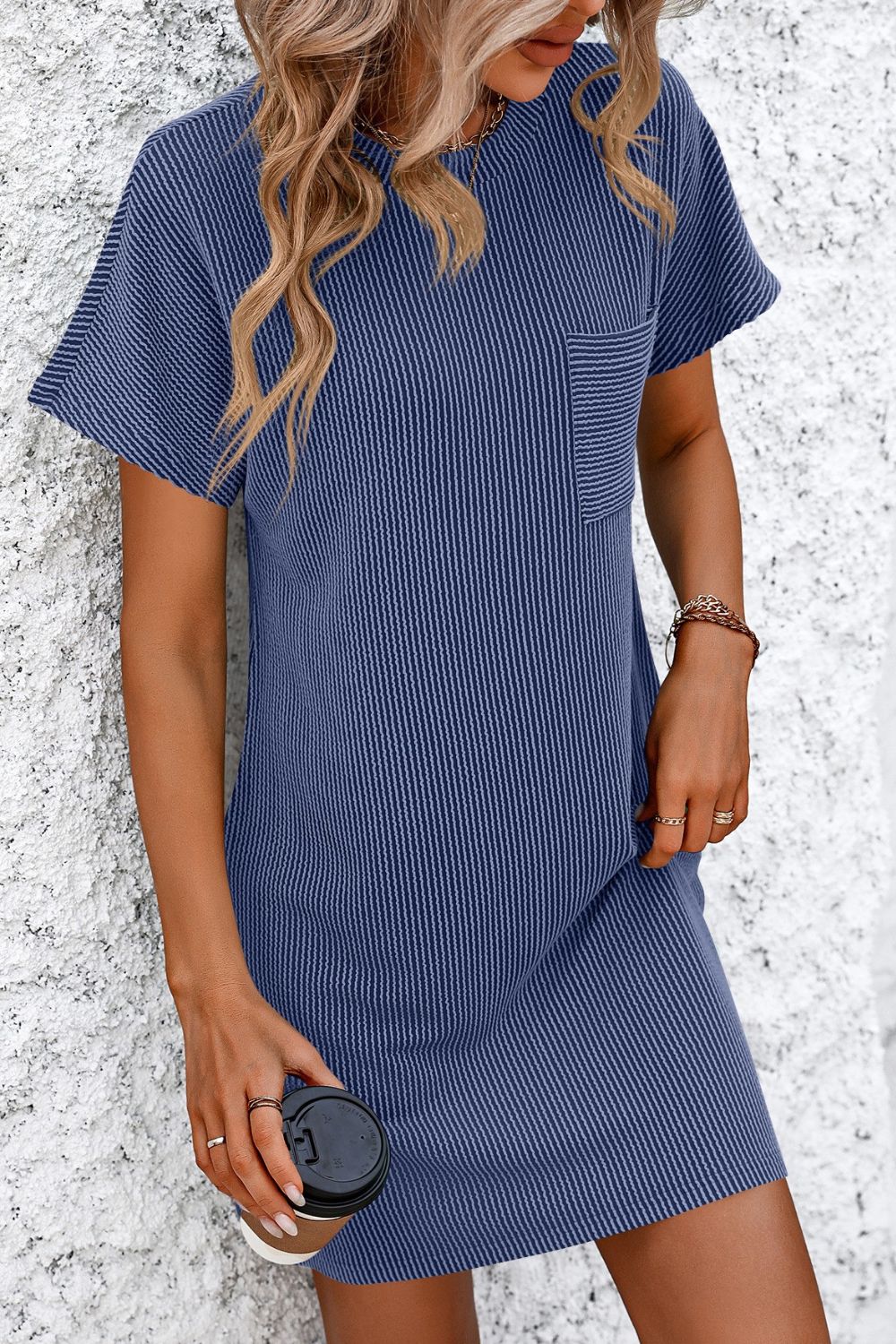 Megan – Robe Mini T-shirt à Manches Courtes