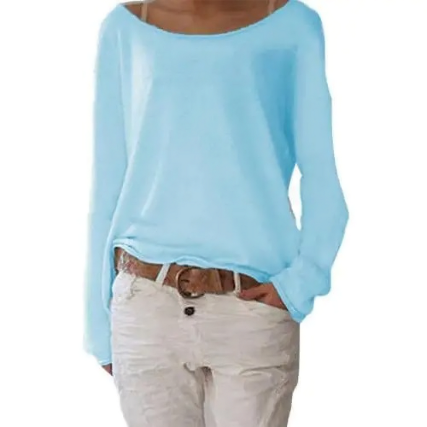 Moda - Pull Jaune en Laine à col Rond Simple et Ajusté Pour Femme