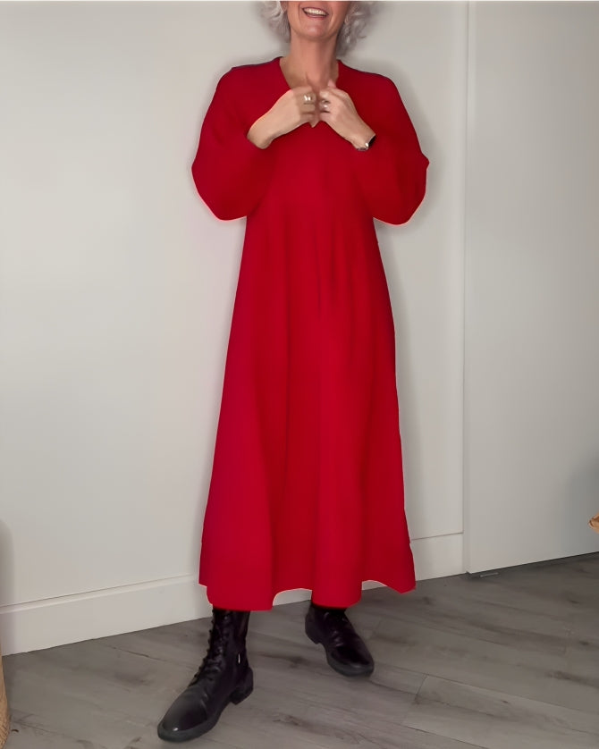Nicole - Robe Longue Amincissante avec Décolleté en V
