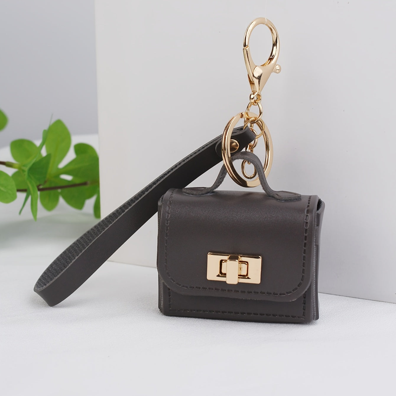 Manon - Porte-clés Sac en Cuir avec Fermeture à Boucle