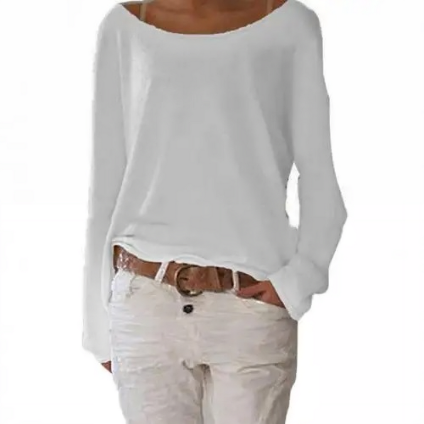 Moda - Pull Jaune en Laine à col Rond Simple et Ajusté Pour Femme