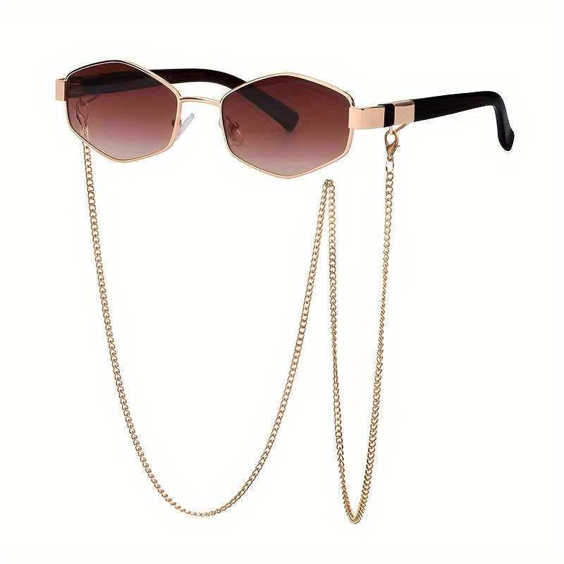Elowen - Lunettes de Soleil Tendance avec Chaîne Dorée