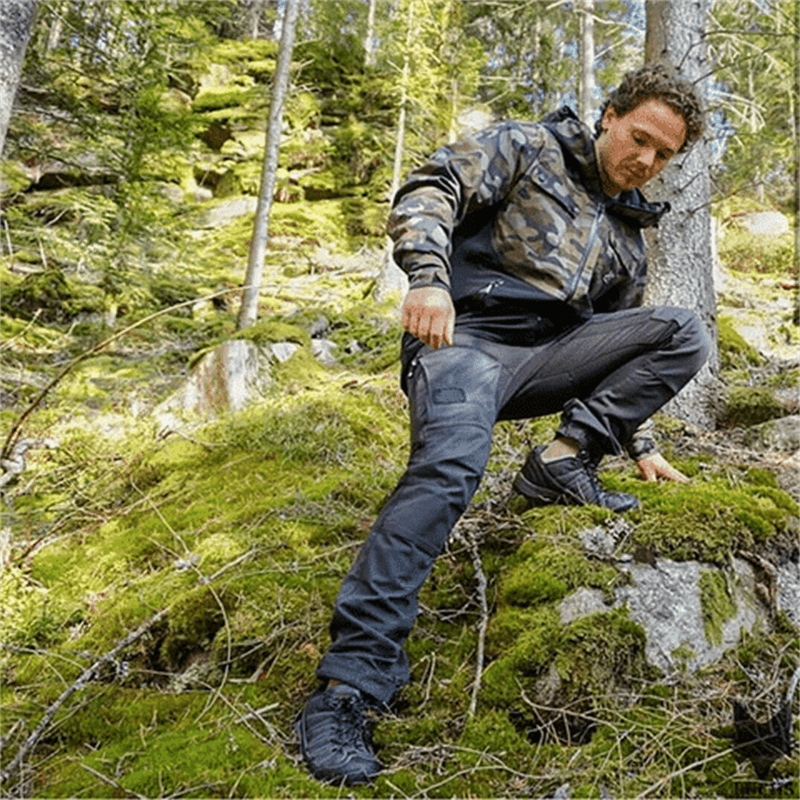 Antoine - Pantalon cargo 100 % imperméable pour la randonnée et le sport avec poches