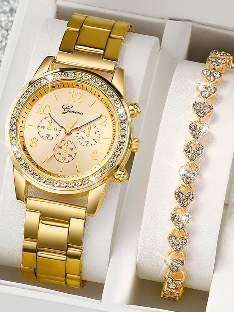 Colombe - Montre en Acier Inoxydable pour Femme avec Bracelet Assorti