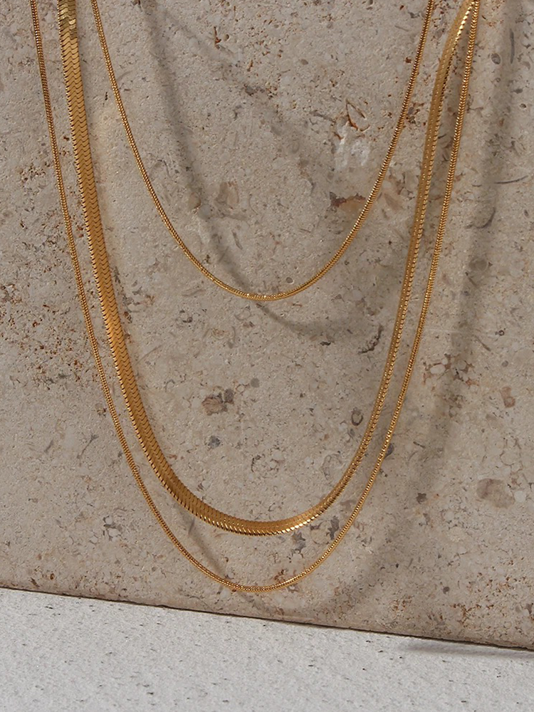 Camille - Collier Chaîne Serpent Laagse Or
