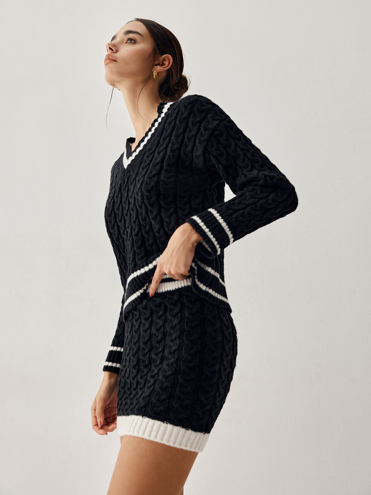 Éléonore - Pull en Tricot avec Jupe