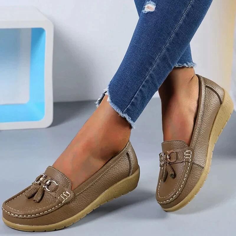 Eva - Mocassins avec franges et détails en chaîne