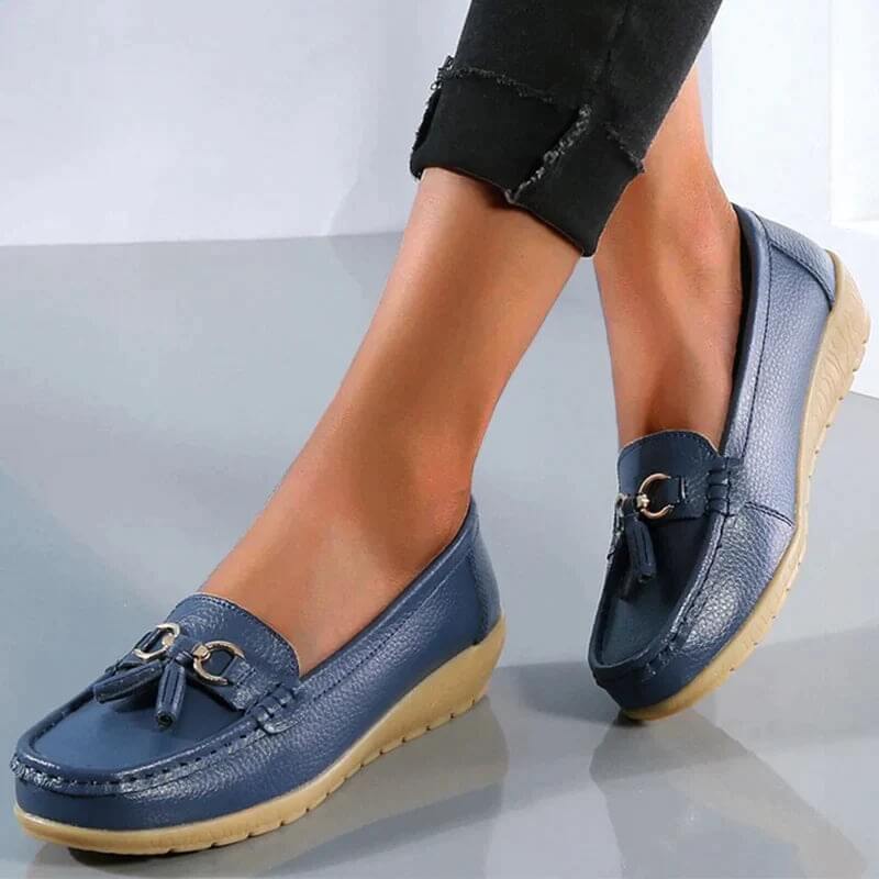 Eva - Mocassins avec franges et détails en chaîne