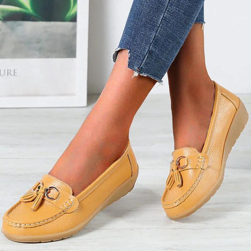 Eva - Mocassins avec franges et détails en chaîne