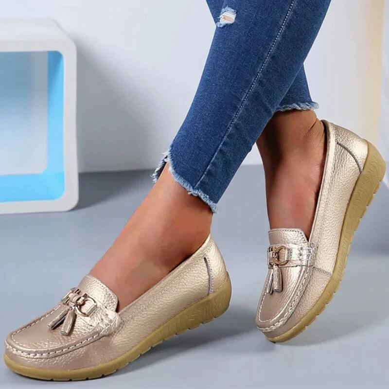 Eva - Mocassins avec franges et détails en chaîne