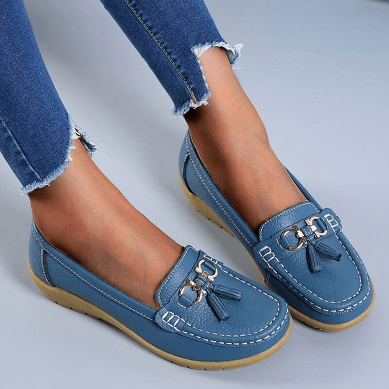 Eva - Mocassins avec franges et détails en chaîne