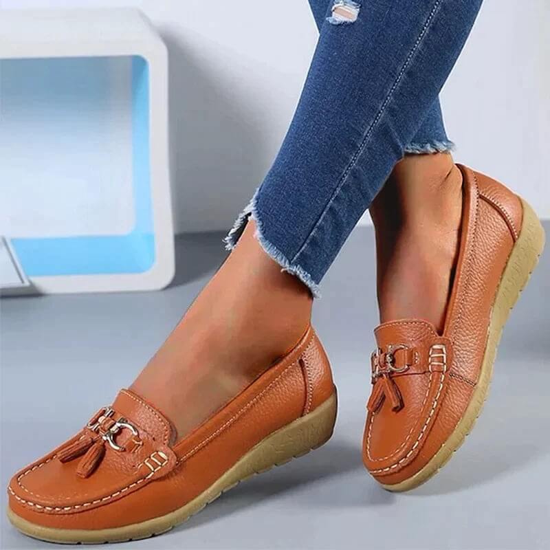 Eva - Mocassins avec franges et détails en chaîne