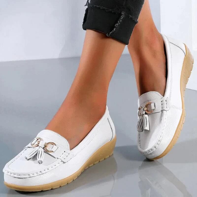 Eva - Mocassins avec franges et détails en chaîne