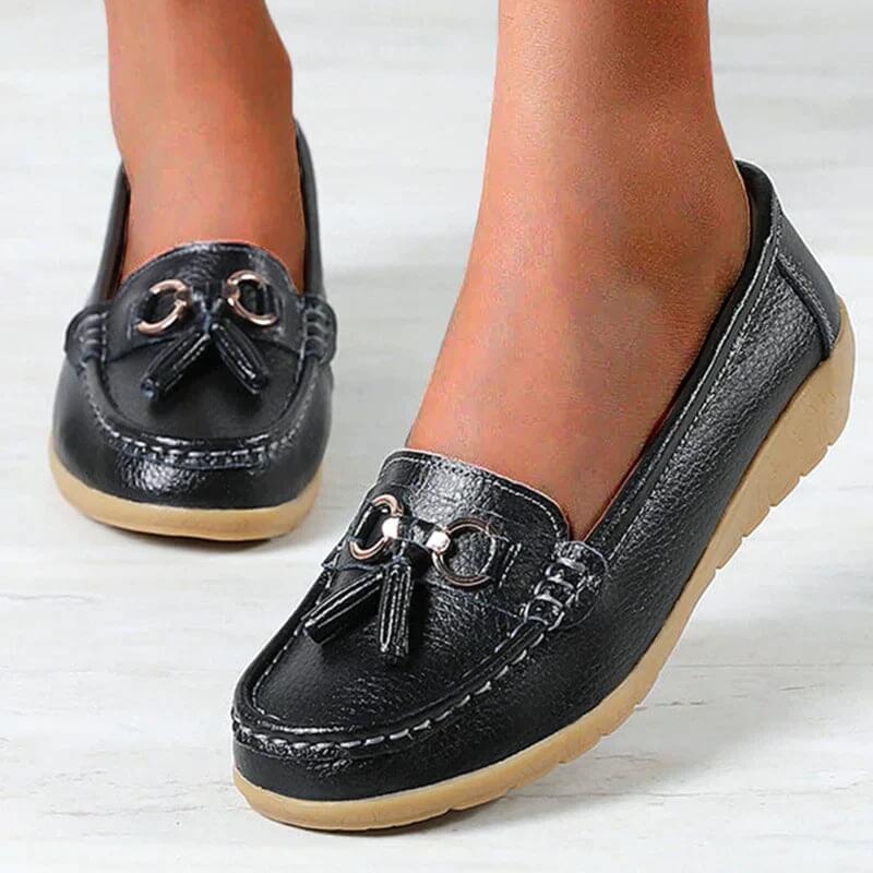 Eva - Mocassins avec franges et détails en chaîne