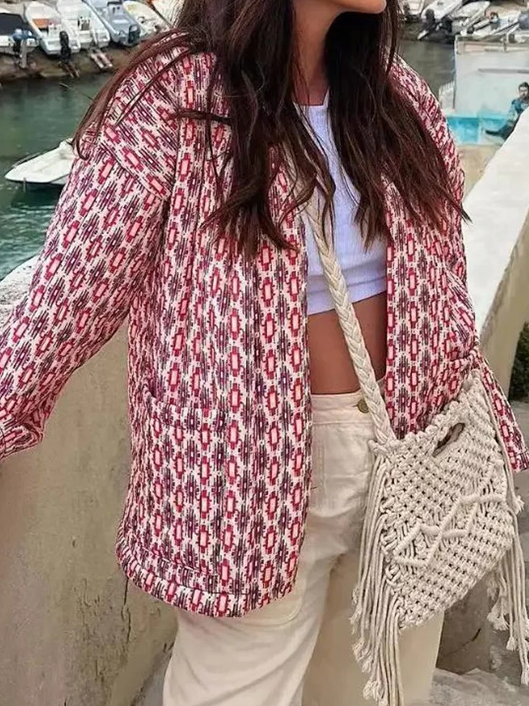 Solène - Veste matelassée Femme | Veste en quilt avec imprimé | Veste élégante pour femme
