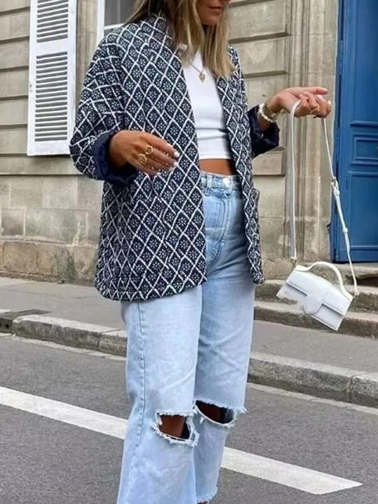 Solène - Veste matelassée Femme | Veste en quilt avec imprimé | Veste élégante pour femme
