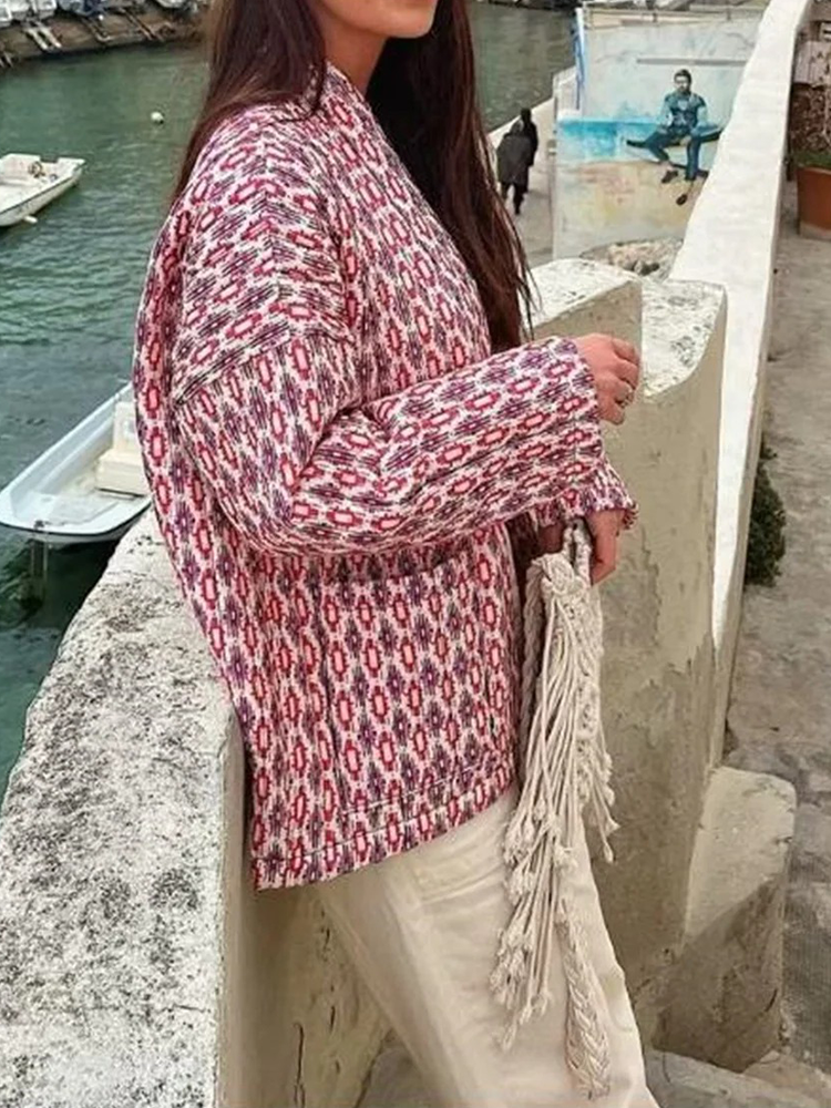 Solène - Veste matelassée Femme | Veste en quilt avec imprimé | Veste élégante pour femme