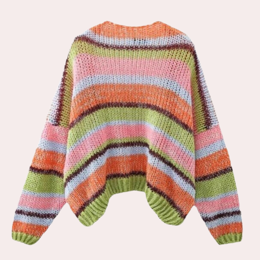 Zoe - Pull Rayé Coloré Pour Femmes