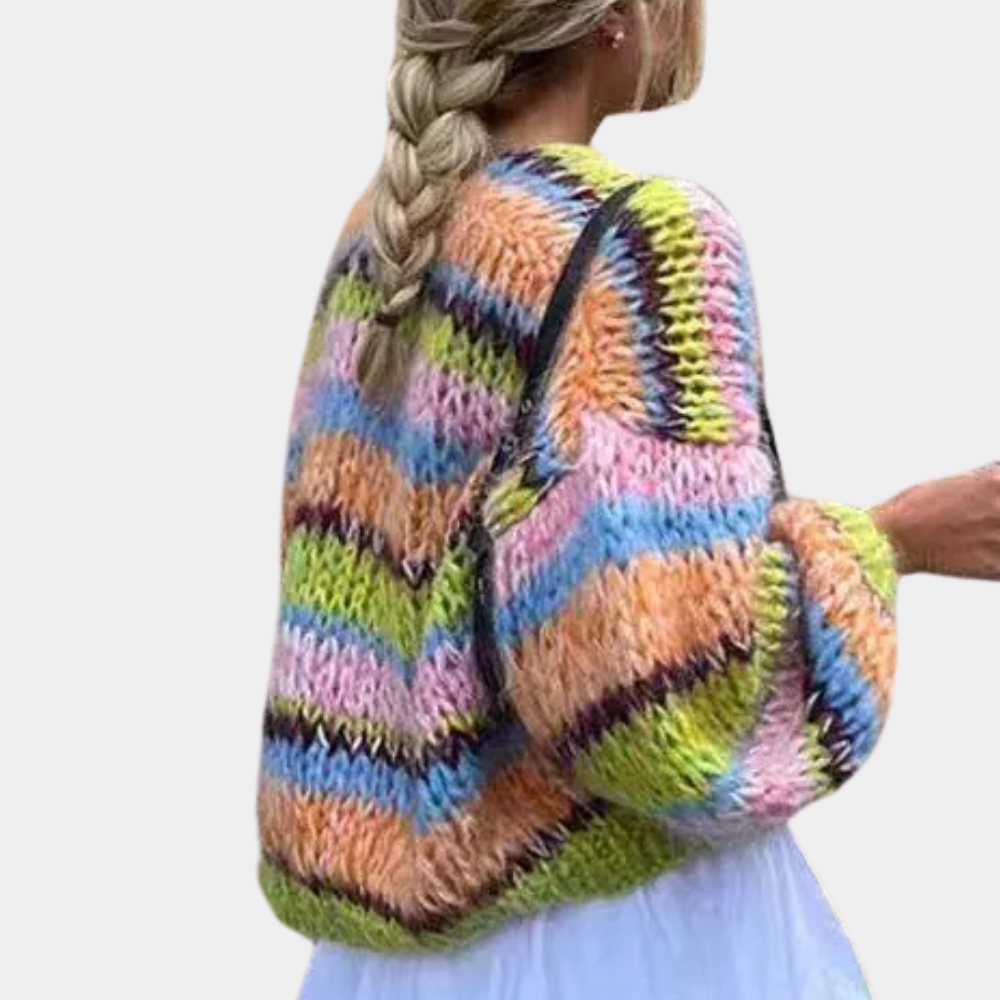 Zoe - Pull Rayé Coloré Pour Femmes