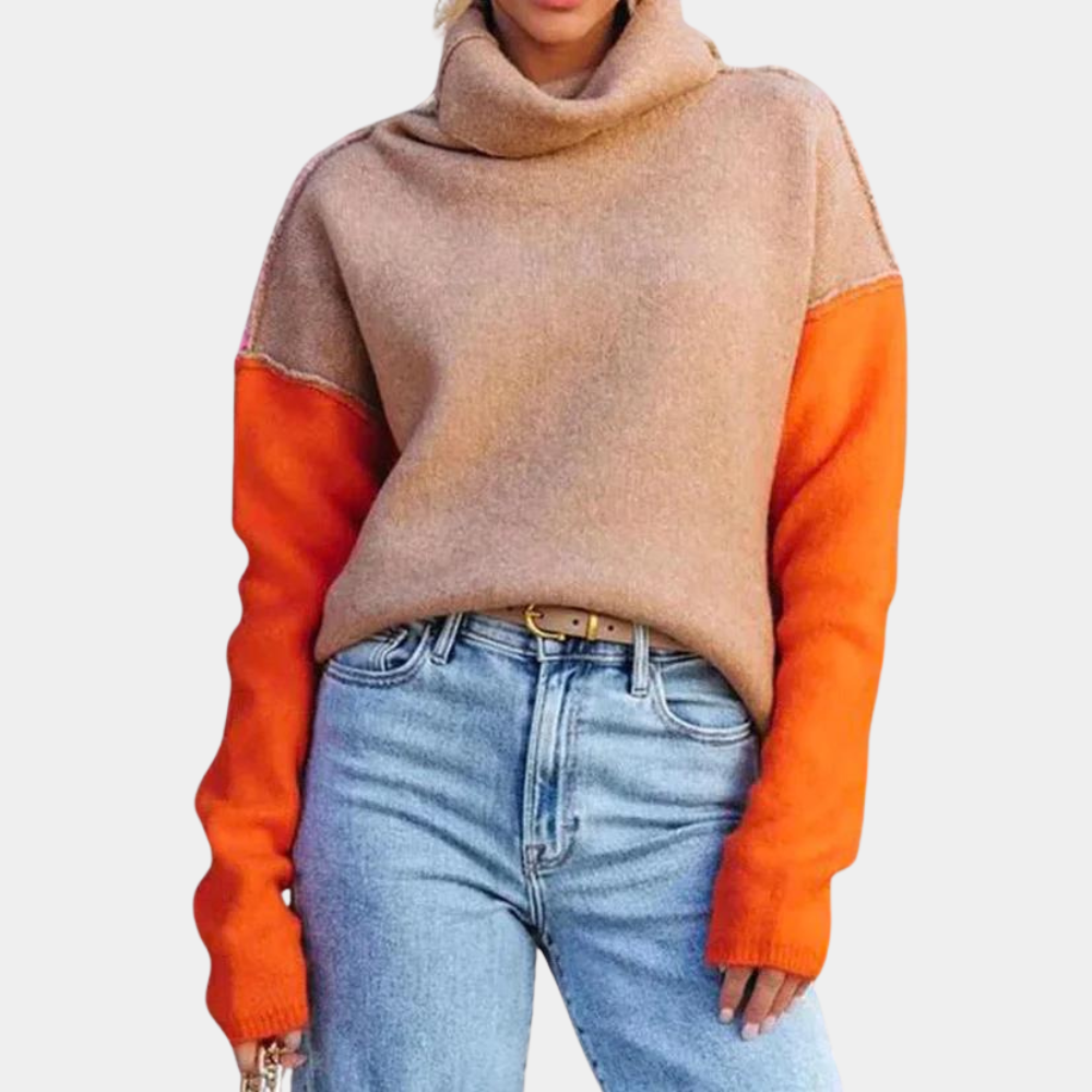 Reem - Colourblock Sweater Oversized Pour Femmes