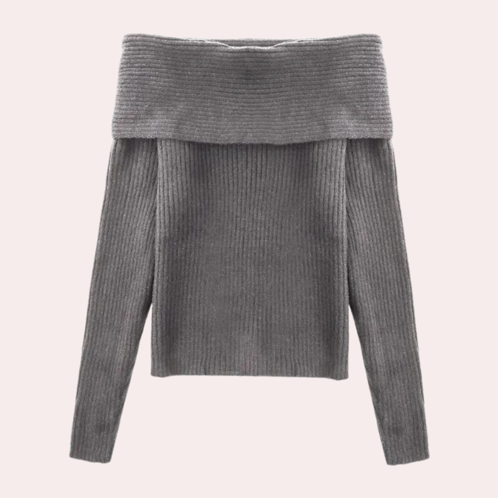 Lora - Pull Tricoté Chic à épaulettes Pour Femmes