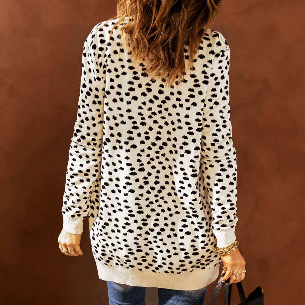 Lily - Gilet Imprimé à Manches Longues Pour Femmes