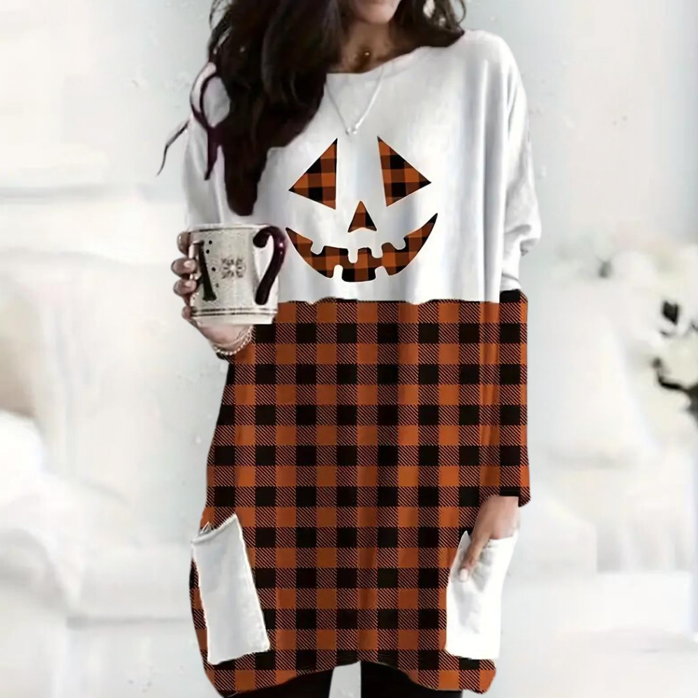Zyna - Superbe Pull d'Halloween Pour Femmes