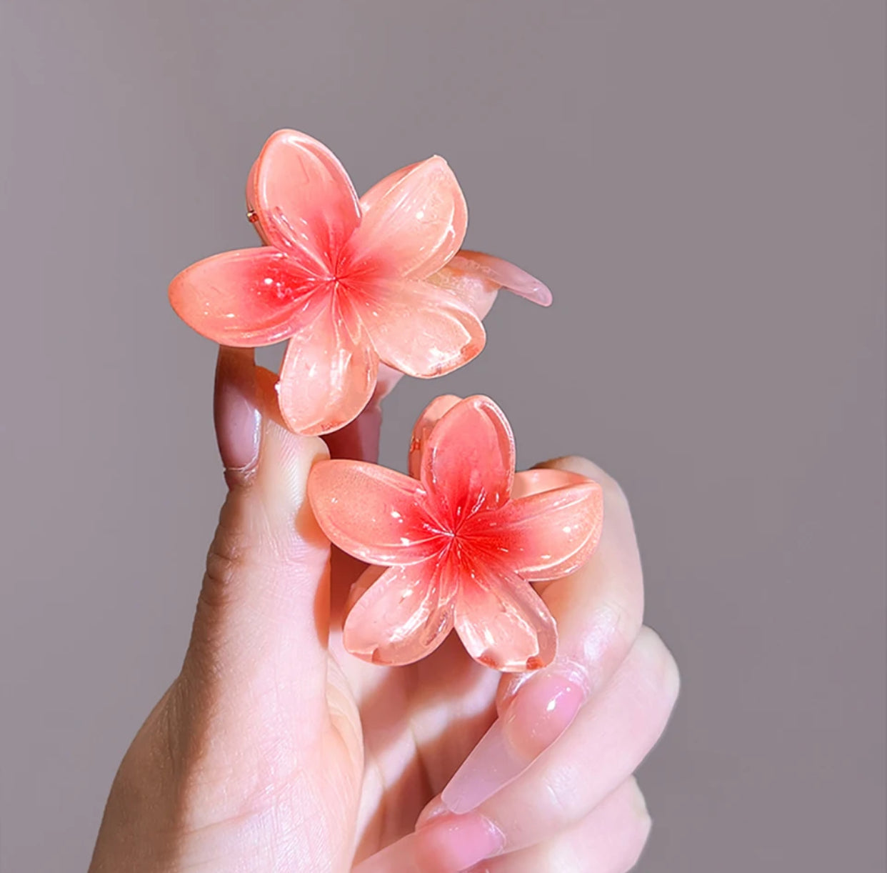 Eva - Barrette en Résine Florale