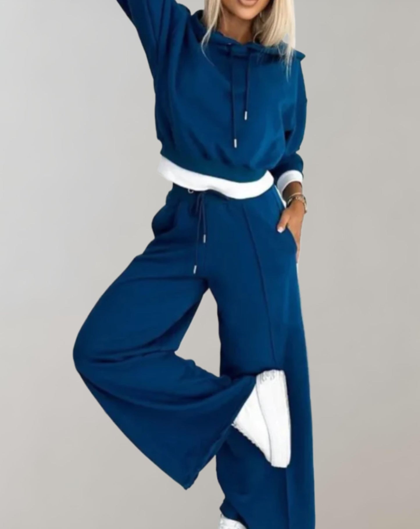 Josiane - Ensemble Élégant à Capuche et Pantalon Ample